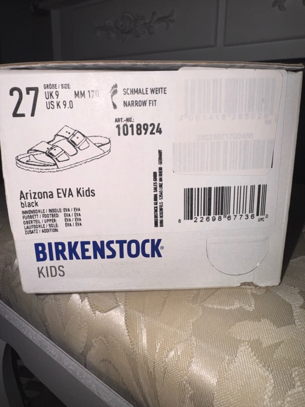 Birkenstock Arizona EVA Double-Strap Sandals in Black - Picture 4 of 4